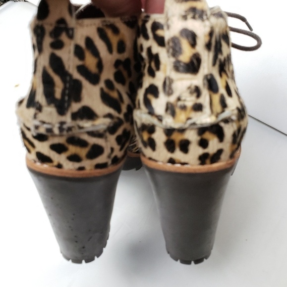 SPERRY Pony Hair Animal Leopard Print Ankle Boot Booties 6! - Picture 5 of 10